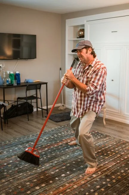 journey Colleagues interact in a modern office setting, blending technology with workplace hygiene.